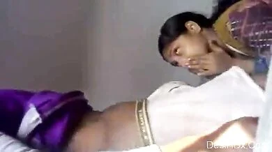 Girlfriend’s pussy fucked with a big crooked penis like a banana