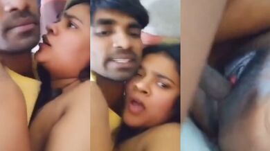 Young boy fucked horny girlfriend’s black pussy in missionary pose