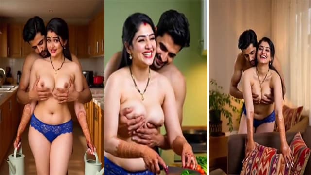 Sexy Bhabhi Boobs Presses His Nude Kinky Devar